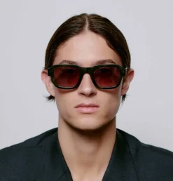 A.Kjaerbede Halo Sunglasses Green Marble Transparent