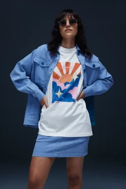 Aveny Bell Jacket Cotton Twill Faded Denim