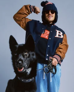 Billebeino Flag Knit Hoodie Navy