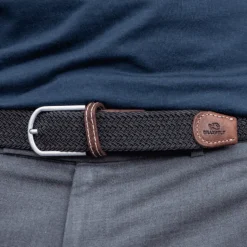 Billybelt Elastic Woven Belt Liqourice Black