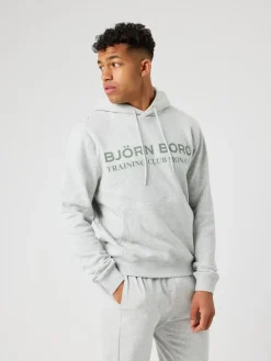 Björn Borg Borg Classic Print Hoodie Ultra Light Grey Melange