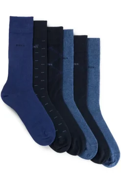 Boss Six-Pack Socks Blue