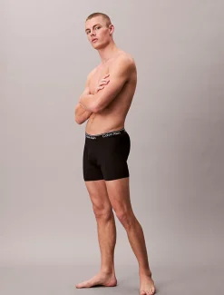 Calvin Klein 3 Pack Boxer Briefs – Microfibre Stretch Black