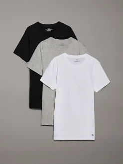 Calvin Klein 3 Pack T-shirts Black/White/Grey Heather