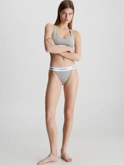 Calvin Klein High Leg Tanga Grey Heather