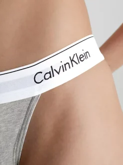 Calvin Klein High Leg Tanga Grey Heather