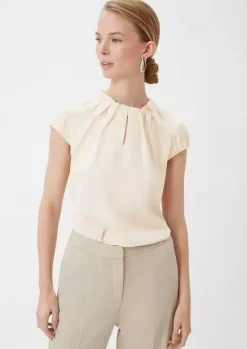 Comma, Blouse Top Beige