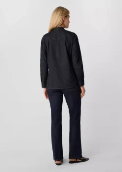 Comma, Denim Tie Blouse Blue