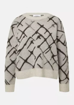 Comma, Knitted Pullover Beige