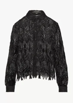 Comma, Lace Blouse Black