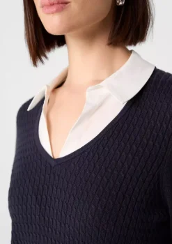 Comma, Layered Pullover Blue