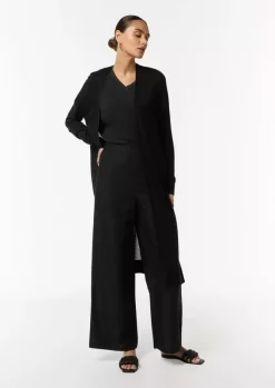 Comma, Linen Mix Trousers Black