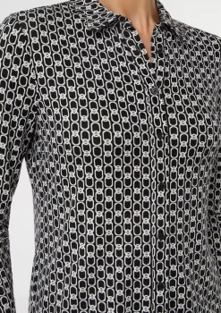 Comma, Print Blouse Black