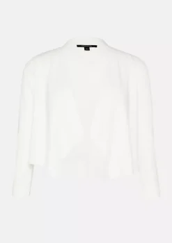 Comma, Short Open Cardigan White