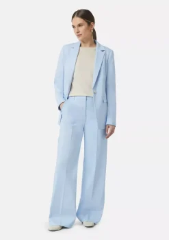 Comma, Wide Leg Trousers Light Blue