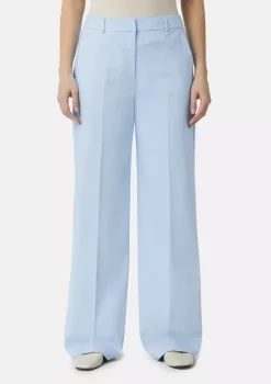 Comma, Wide Leg Trousers Light Blue