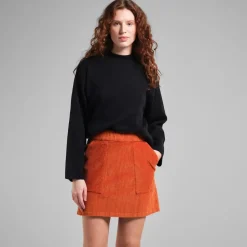 Dedicated Skirt Majorna Corduroy Cinnamon Orange