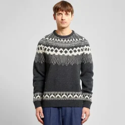 Dedicated Sweater Malung Fair Isle Dark Grey Melange