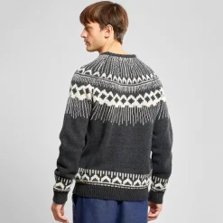 Dedicated Sweater Malung Fair Isle Dark Grey Melange