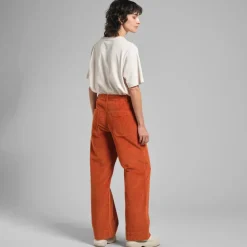 Dedicated Workwear Pants Vara Corduroy Cinnamon Orange