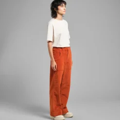 Dedicated Workwear Pants Vara Corduroy Cinnamon Orange