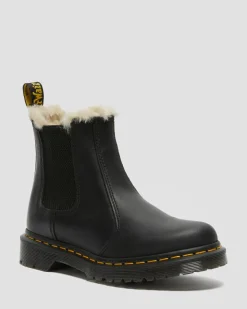 Dr. Martens 2976 Leonore Faux Fur Lined Chelsea Boots Black