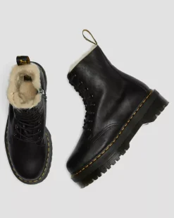 Dr. Martens Jadon Faux Fur Lined Leather Platform Boots