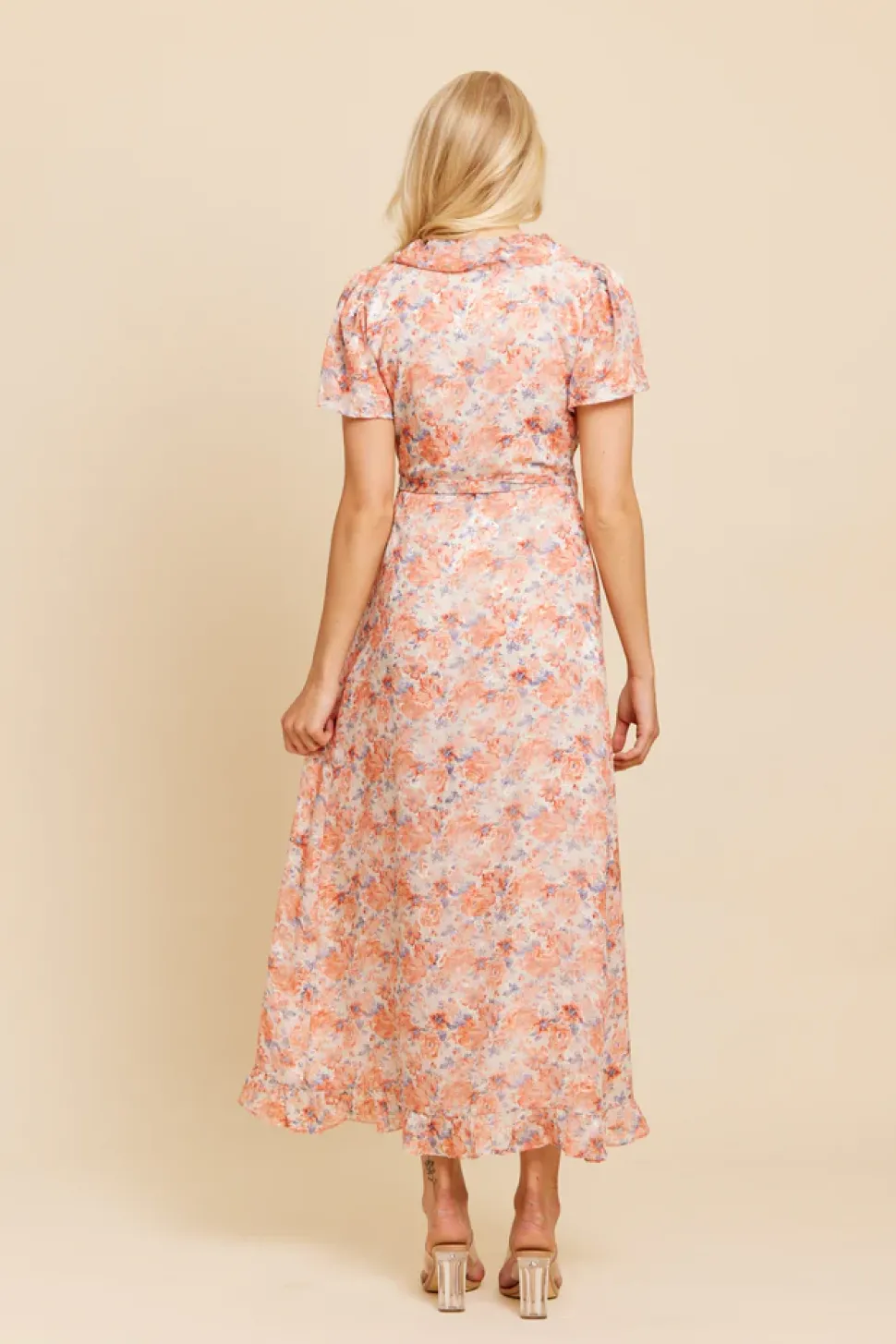 Dry Lake Takita Dress Coral Flower