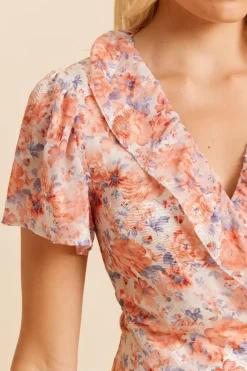 Dry Lake Takita Dress Coral Flower