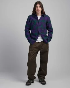 Edwin Millenium Ls Shirt Green/Purple