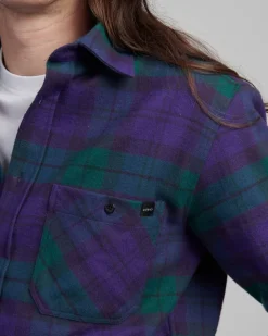 Edwin Millenium Ls Shirt Green/Purple