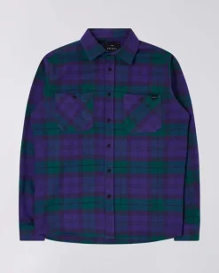 Edwin Millenium Ls Shirt Green/Purple