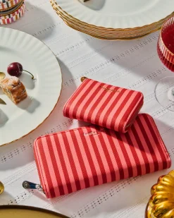 Fenella Smith Aria Purse Pink And Red Stripe