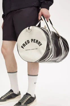 Fred Perry Classic Barrel Bag Black/Ecru
