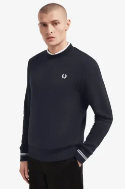 Fred Perry Crew Neck Sweatshirt Navy
