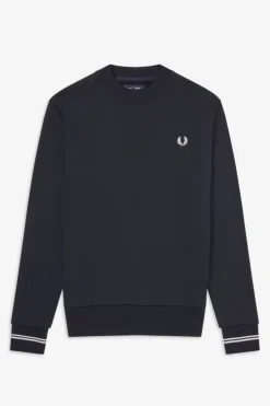 Fred Perry Crew Neck Sweatshirt Navy