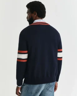 Gant G-badge Cardigan Evening Blue