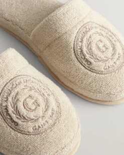 Gant Home Crest Slippers Putty