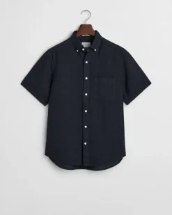 Gant Linen Shirt Evening Blue