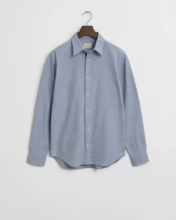 Gant Reg Flannel Melange Shirt Light Blue Melange
