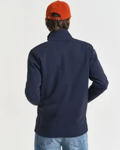 Gant Reg Shield Full Zip Sweatshirt Evening Blue