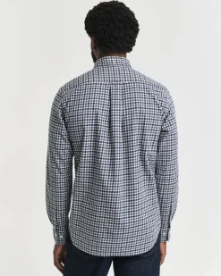 Gant Reg Twill Gingham Shirt Naval Blue