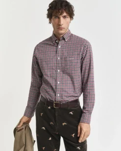 Gant Reg Twill Gingham Shirt Plumped Red