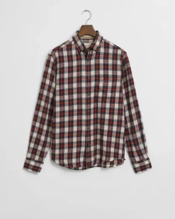 Gant Reg Windblown Flannel Shirt Modern Rust