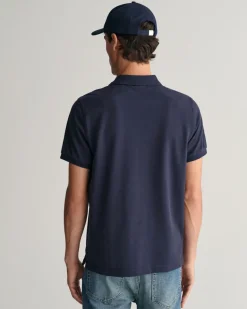 Gant Regular Fit Pique Polo Evening Blue