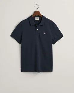 Gant Regular Fit Pique Polo Evening Blue