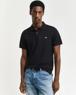 Gant Regular Fit Shield Pique Shirt Black