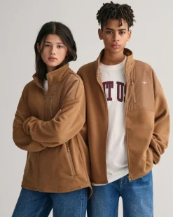 Gant Teen Shield Fleece Jacket Cocoa Brown