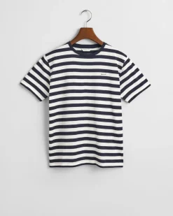 Gant Teens Striped Shield T-shirt Evening Blue