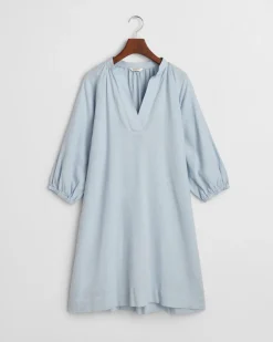 Gant Woman Linen Dress Light Blue